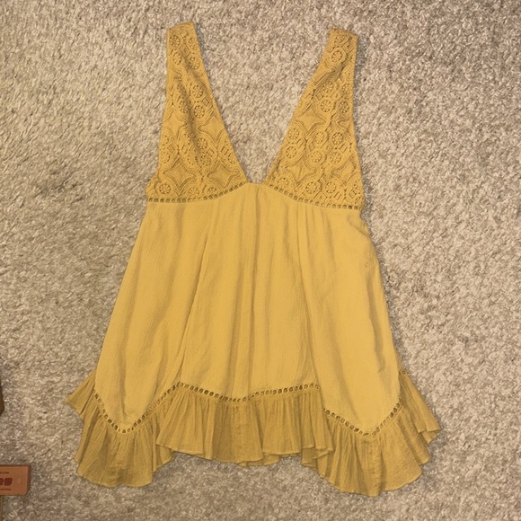 Free People Freya Mini Dress in Hay There Yellow - Picture 5 of 10